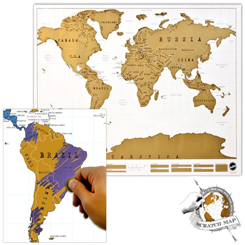 Rubbel Weltkarte – Scratch Map