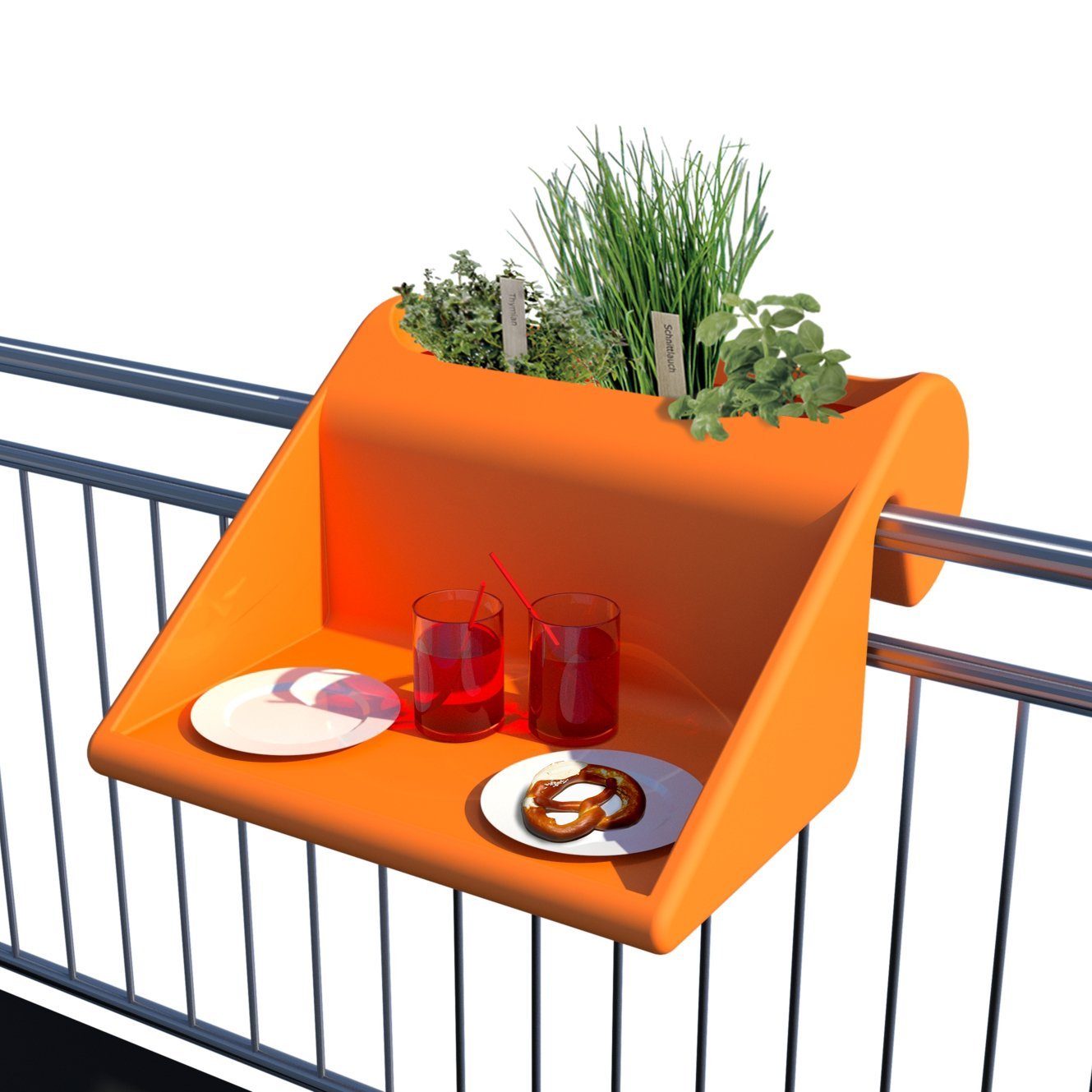 Design Balkontisch für das Geländer
